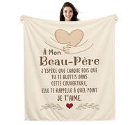 Amorea J’espère que chaque fois que tu te blottis dans cette couverture elle te rappelle à quel point je t’aime Idées Couverture cadeau pour beau-père Anniversaire Fête des Pères Cadeau de Noël