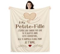 Amorea J’espère que chaque fois que tu te blottis dans cette couverture elle te rappelle à quel point je t’aime Couverture pour Petite-fille Cadeau d'anniversaire de remise des diplômes ou de Noël