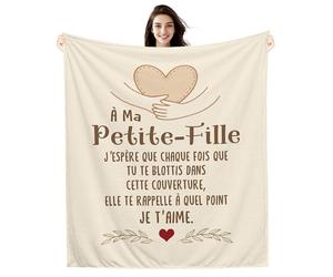 Amorea J’espère Que Chaque Fois Que tu Te blottis dans Cette Couverture Elle Te rappelle à Quel Point Je t’Aime Couverture pour Petite-Fille Cadeau d'anniversaire de Remise des diplômes ou de Noël