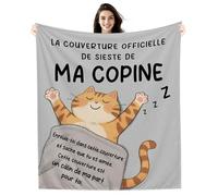 Amorea La Couverture Officielle de Sieste de Ma Copine Couverture Amusante pour Petite Amie Cadeau d'anniversaire de Saint-Valentin de Noël Cadeau Câlin (Copine-a)