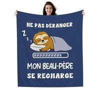 Amorea Ne Pas Déranger Mon Beau-père se Recharge Couverture pour Beau-père de la Part de sa Belle-Fille de Son Gendre Anniversaire Fête des pères Cadeau de Noël Cadeau Humoristique (Beau-père b)