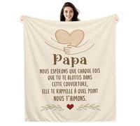 Amorea Papa Nous Espérons Que Chaque Fois que Tu te blottis Dans Cette Couverture elle Te Rappelle à Quel Point Nous t’aimons Couverture pour Papa Anniversaire Fête des pères Cadeau de Noël (papa-b)
