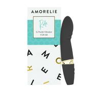 AMORELIE vibromasseur gris ride en silicone, ABS et TPR, complètement étanche, offre 3 niveaux d’intensité et 6 modes de vibration, 120 minutes de temps de recharge pour 60 minutes d’autonomie