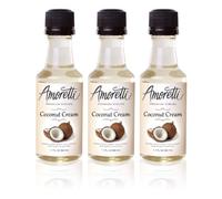 Amoretti Premium Coconut Cream Syrups 50ml 3 Pack