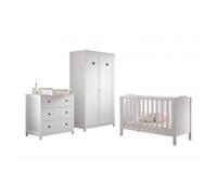 Chambre complète 2 portes Vipack - Amori - 129 x 67 x 88 2cm - Blanc
