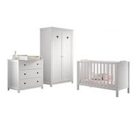 Amori Blanc Lit Bébé 60x120cm Commode Plan à Langer Armoire