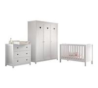 Amori Lit Bébé 60x120cm Commode Plan à Langer Armoire 3p Gris G
