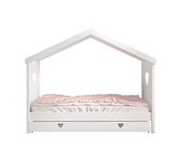 Vipack Lit cabane et lit gigogne Amori ouvert 90x200 cm Blanc