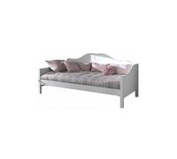 Vipack Lit simple capitaine Amori 90x200 cm laqué blanc