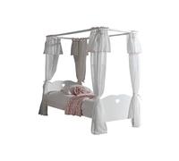 Vipack – Lit à baldaquin Amori – MDF – 90x200 cm – laqué blanc