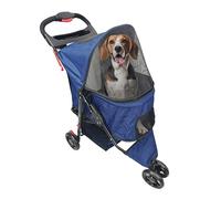 AmorosO Poussette pour animal domestique pour plus de commodité et de mobilité | Sac de transport sans effort pour chat et chien | Compartiment de rangement et pliable pour une promenade et un