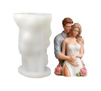 Amorous Duo Illumination Forme - Couple Affectueux En Trois Dimensions, Artisanat De Bougie En Silicone, Séparation Facile, Moulage De De Smitten Réutilisable, Kit De Création De Flamme Expert |