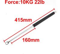 Amortisseur à gaz 10KG/22lb Ressort à gaz de compression Charnière Lève-porte Plastique & métal Pièce de rechange ressort à gaz auto 415mm/16.3" Argent