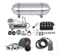 Amortisseur à gaz arrière Convient pour le système de gestion du kit de suspension pneumatique, le réservoir d'air de 3/4/5 gallons et la pompe de compresseur à manomètre 3/5(5Gal 8VAL Simp BU)