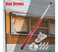 Amortisseur à gaz pour voiture 147N/33Lbs Vérin à gaz de compression Charnière de levage Porte Amortisseur à gaz Amortisseur de choc Supports de levage 19 pouces Rouge