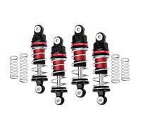 Amortisseur à Ressort Rc Pour Losi Micro-B 2wd Rtr 1/24 Ensemble Complet D'amortisseurs Avant Et Arrière Alliage D'aluminium Pièces Mise Niveau Véhicule Tout-terrain(Red)