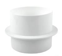Amortisseur anti-retour en PVC blanc 100 mm Valve de circulation d'air unidirectionnelle pour conduit de ventilateur de ventilation Insert Stop reflux (100 mm)