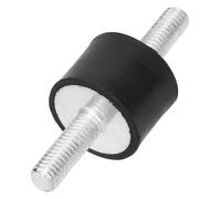 Amortisseur Anti-Vibration en Caoutchouc M6, VV20x15, Haute Élasticité, 2 Goujons Filetés, Noir et Argent, pour Moteurs Pompes Lave-linge, 4 Pièces