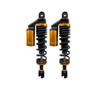 Amortisseur Arrière Amortisseur pneumatique à Chape de 355mm, 2 pièces, Ressort 8mm pour Moto pour ATV Quad, Couleur Noir + g