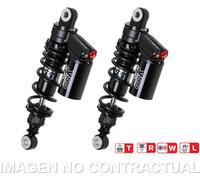 Amortisseur arrière stéréo série G362 Black Edition pour Harley Davidson XL 883 N (09-18), XL 1200 X4 RG362-290TRWL-15-B
