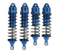 Amortisseur Avant Arrière, RC Amortisseurs Set 4pcs RC Shock Absorbers Damper, Amortisseur De Voiture Avant Arrière En Alliage D'aluminium, Pour Traxxas Slash 4x4 1/10(Bleu)