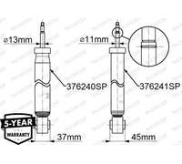 Amortisseur Bossage en bas 376240SP MONROE pour VW BEETLE BEETLE Décapotable