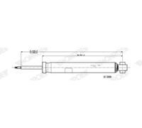 Amortisseur Bossage en bas G1399 MONROE pour CITROËN OPEL PEUGEOT