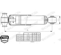 Amortisseur Bossage en haut V2160 MONROE pour FORD TRANSIT V363 Fourgon