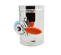 Amortisseur d'air Manuel en Acier Inoxydable, Amortisseur De Ventilation, Conduit d'air, Diamètre De Ventilation 51 Mm 63 76 80 100 125 150mm, 1 Pièce(OD100mm)