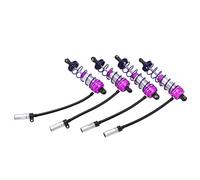 Amortisseur de choc réglable en huile, 4 pièces, 92mm avant 105mm arrière, Suspension pour voiture 1/10 RC, alliage d'aluminium Durable antirouille (Violette)