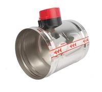 Amortisseur de conduit d'air électrique en acier inoxydable OD51-250mm 201, valve de conduit de CVC, amortisseur d'air motorisé, actionneur de CVC AC220V DC12/24V(OD 100mm,AC220V)