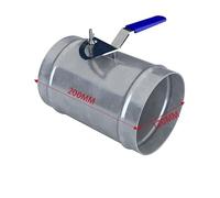 Amortisseur De Conduit en Feuille De Fer Galvanisé, Vannes De Contrôle Manuelle du Volume d'air for Conduit en Spirale 80mm 100mm 125mm 150mm 200mm 250mm 300mm 1 Pièces(125mm)