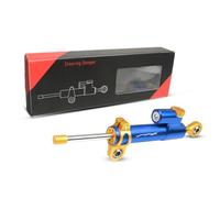 amortisseur de direction Pour YAM&AHA FZ6 FZ6 FAZER 2004-2010 2005 2006 2007 2008 2009 moto Stabilisateur d'amortisseur de direction réglable CNC universel (Color : Gold-Blue)