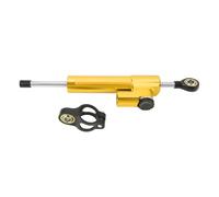 Amortisseur de direction torvexe, barre de stabilisateur de moto ajustement universel pour moto, amortisseur de commande de fourche avant réglable (Gold)