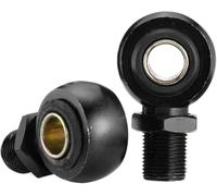 Amortisseur De Moto Confortable 1 Paire D’œil Diamètre 10mm 12mm Anneaux en Cuivre Moto Amortisseur D’air Arrière Remplacer L’Adaptateur U Tête D’extrémité De Four, Black O Type 12mm
