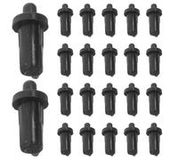 Amortisseur de Porte D’armoire 24 Pièces à Fermeture Silencieuse | Ressort Intégré, Plastique Noir, Pose Rétrofit, pour Portes D’armoire et Placards