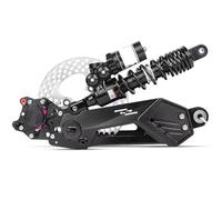 Amortisseur de Ressort Juego Amortiguadores Y Frenos Disco Suspensión Trasera De Motocicleta CNC Para Scooter Pour Ninebot Para E80C E100 E125 E200P M95C N/M(Set Black)