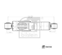 Amortisseur Essieu arrière droit Bossage en haut 194194 FEBI BILSTEIN