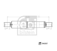 Amortisseur Essieu arrière gauche Bossage en haut 194207 FEBI BILSTEIN