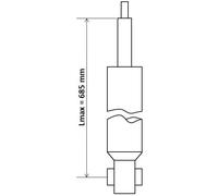 Amortisseur Essieu arrière Goujon en haut 3430079 KYB pour SEAT SKODA