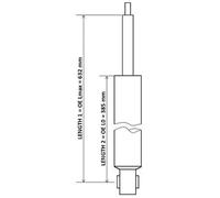 Amortisseur Essieu arrière Goujon en haut 343328 KYB pour SKODA VW SEAT AUDI