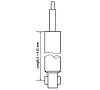 Kayaba Amortisseur d'essieu arrière 3448023 - goujon en haut pour VW/SEAT/AUDI/SKODA