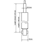 Amortisseur Essieu arrière Goujon en haut 3448024 KYB pour SEAT VW AUDI SKODA