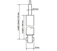 Amortisseur Essieu arrière Goujon en haut 3448024 KYB pour VW AUDI SEAT SKODA
