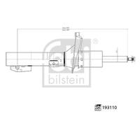 Amortisseur Essieu avant droit Goujon en haut 193110 FEBI BILSTEIN pour FORD