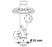 KYB 3338004 Amortisseur avant destro-1 pièce