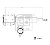 Amortisseur Essieu avant gauche Goujon en haut 193471 FEBI BILSTEIN