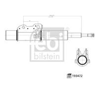 Amortisseur Essieu avant gauche Goujon en haut 193472 FEBI BILSTEIN pour VW