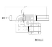 FEBI BILSTEIN Amortisseur 193480 Convient pour CITROËN FIAT PEUGEOT 1x