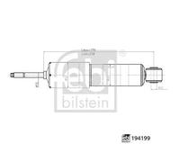 Ferdinand Bilstein Amortisseur 194199 Essieu avant gauche gaz télescopique Isuzu D-Max I